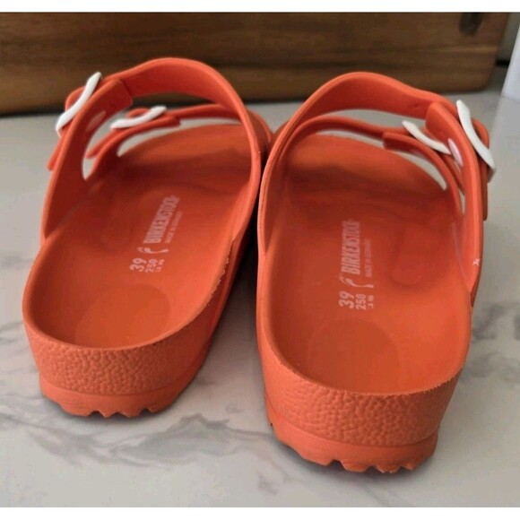Birkenstock men’s Arizona Orange slide on sandals (size 39) main image 5